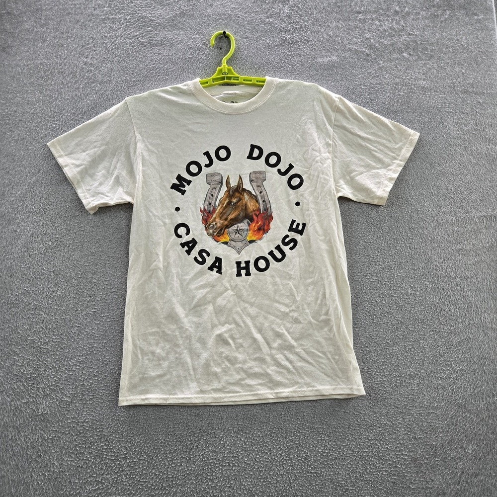 Barbie Women Shirt M White Graphic Mojo Dojo Casa House Tee Logo NWT‎